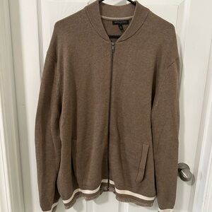 Banana Republic Men's Zip-Up Sweater in Brown
